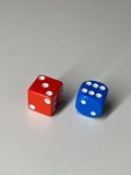 Red and blue dice